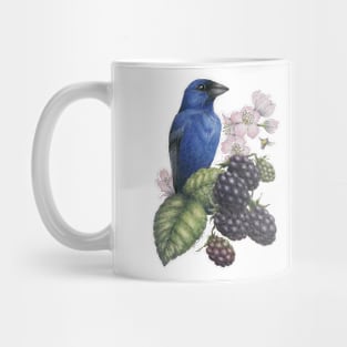 Indigo Bunting Blackberries Mug